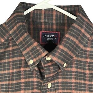 UNTUCKit Multicolor Plaid Long Sleeve Flannel Button Down Shirt Men's M Outdoors